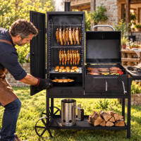Smoker mit Räucherofen Klavor | Grillwagen | Holzkohleg