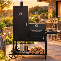 Smoker mit Räucherofen Klavor | Grillwagen | Holzkohleg