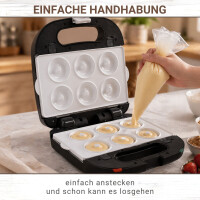 Donut Maker Perom mit Keramik Wechselplatten Antihaftbeschic
