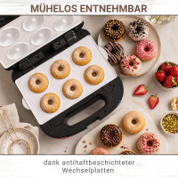 Donut Maker Perom mit Keramik Wechselplatten Antihaftbeschic