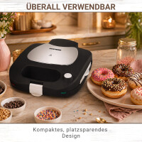 Donut Maker Perom mit Keramik Wechselplatten Antihaftbeschic