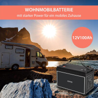 100Ah 12V Lifepo 4 Lithium Batterie | Akku mit BMS, Bluetoot