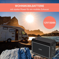 150Ah 12V Lifepo 4 Lithium Batterie | Akku mit BMS, Bluetoot