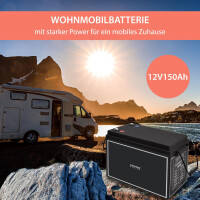 150Ah 12V Lifepo 4 Lithium Batterie | Akku mit BMS, Bluetoot