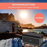 300Ah 12V Lifepo 4 Lithium Batterie | Akku mit BMS, Bluetoot
