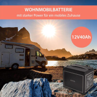 40Ah 12V Lifepo 4 Lithium Batterie | Akku mit BMS, Bluetooth