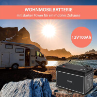 100Ah 12V Lifepo 4 Lithium Batterie | Akku mit BMS, Bluetoot