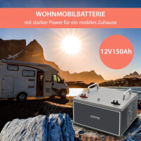 150Ah 12V Lifepo 4 Lithium Batterie | Akku Untersitz mit BMS