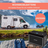 50Ah 24V Lifepo 4 Lithium Batterie | Akku mit BMS, Bluetooth