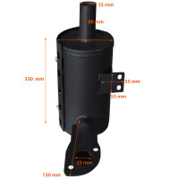 Schalldämpfer für Benzin & Diesel 192F Stromer