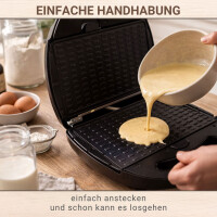 Waffeleisen Big mit Wechselplatten Masto Antihaftbeschichtet