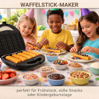 Sticks Waffeleisen mit Wechselplatten Masto Antihaftbeschich