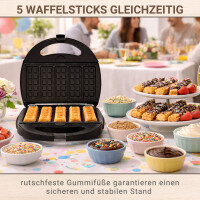 Sticks Waffeleisen mit Wechselplatten Masto Antihaftbeschich