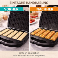 Sticks Waffeleisen mit Wechselplatten Masto Antihaftbeschich